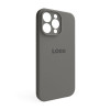 Чехол Full Silicone Case для Apple iPhone 14 Pro Max titanium grey (74) закрытая камера