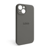 Чехол Full Silicone Case для Apple iPhone 15 titanium grey (74) закрытая камера
