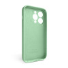 Чехол Full Silicone Case для Apple iPhone 15 Pro pistachio (71) закрытая камера