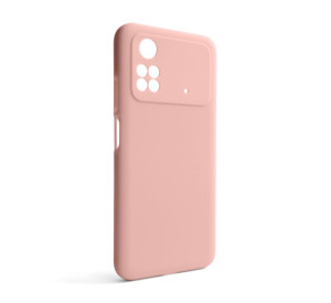 Чохол Full Silicone Case для Xiaomi Poco M4 Pro 5G light pink (12) (без логотипу)