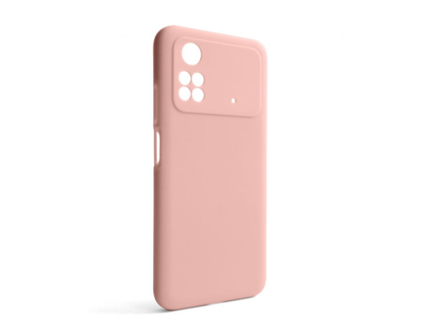 Чохол Full Silicone Case для Xiaomi Poco M4 Pro 5G light pink (12) (без логотипу)