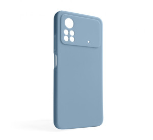 Чохол Full Silicone Case для Xiaomi Poco X4 Pro light blue (05) (без логотипу)