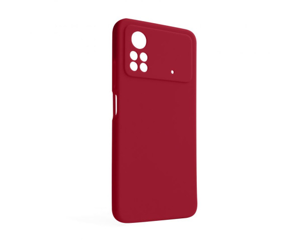 Чохол Full Silicone Case для Xiaomi Poco X4 Pro fluorescent rose (37) (без логотипу)