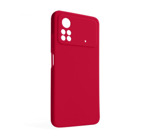 Чохол Full Silicone Case для Xiaomi Poco X4 Pro rose red (42) (без логотипу)