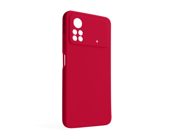 Чохол Full Silicone Case для Xiaomi Poco X4 Pro rose red (42) (без логотипу)
