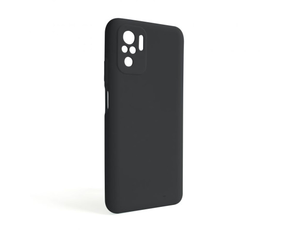 Чехол Full Silicone Case для Xiaomi Redmi Note 10 4G black (18) (без логотипа)
