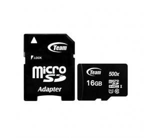 Карта пам'яті Team MicroSDHC 16GB Class 10 + SD-адаптер (TUSDH16GCL10U03)