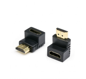 Перехідник HDMI to HDMI кутовий black