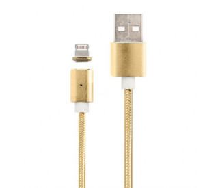 Кабель USB DM-M15 Lightning Magnetic gold
