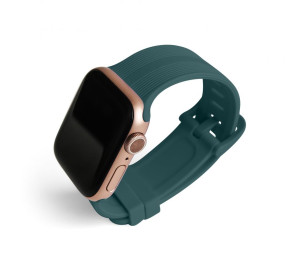 Ремінець для Apple Watch Sport Band рифлений 38/40мм S/M dark green / сіро-зелений(14)