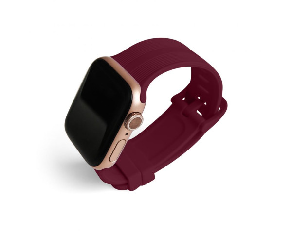 Ремінець для Apple Watch Sport Band рифлений 42/44мм S/M purple red / вишневий (10)