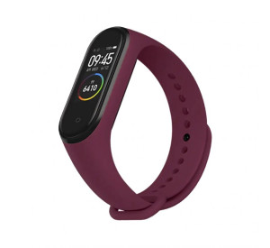 Ремінець для Xiaomi Mi Band 3, 4 Original Design vinous / бордовий