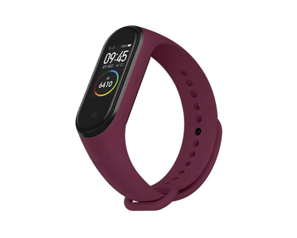 Ремінець для Xiaomi Mi Band 3, 4 Original Design vinous / бордовий