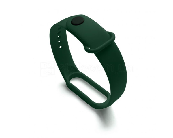 Ремінець для Xiaomi Mi Band 5, 6, 7 Original Design dark green / темно-зелений