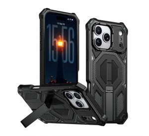Чехол с MagSafe Armor Case для Apple iPhone 14 с подставкой black (01)