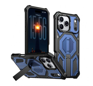 Чехол с MagSafe Armor Case для Apple iPhone 17 Pro Max с подставкой dark blue (02)