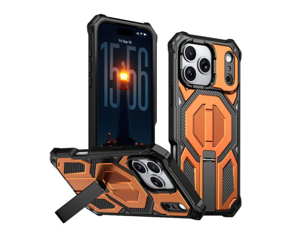 Чехол с MagSafe Armor Case для Apple iPhone 17 Pro Max с подставкой orange (04)