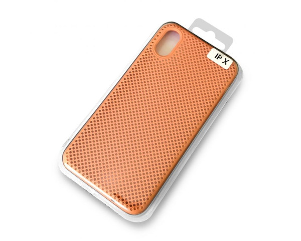 Чехол Original перфорация для Apple iPhone X, Xs peach