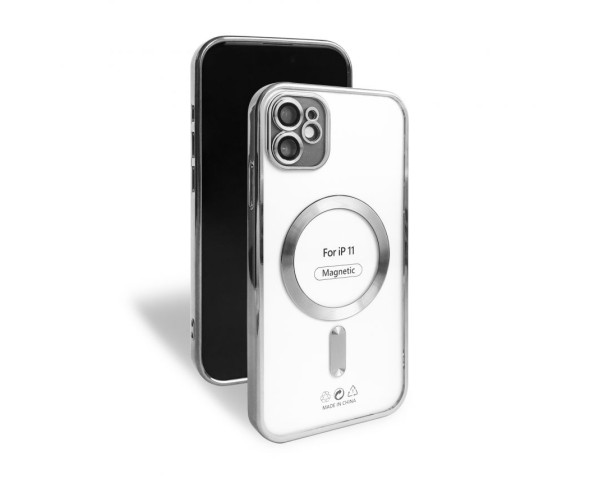 Чохол with MagSafe для iPhone 11 (10) silver