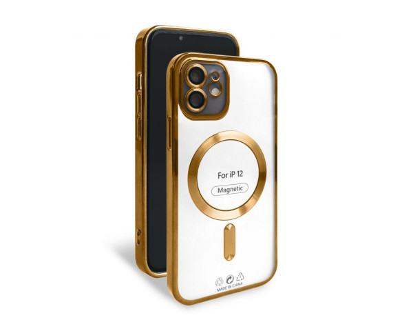 Чехол с функцией MagSafe для Apple iPhone 12 gold (3)