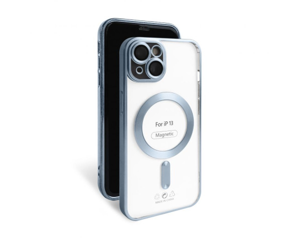 Чехол с функцией MagSafe для Apple iPhone 13 blue (04) матовый