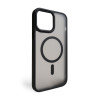 Чохол with MagSafe для iPhone 15 з металевими кнопками black matte