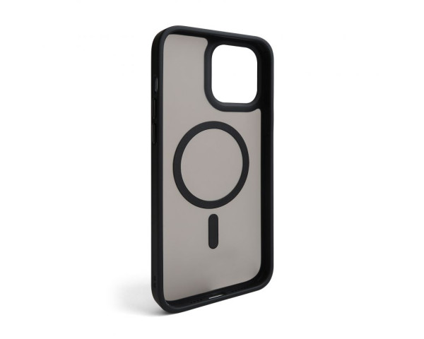 Чохол with MagSafe для iPhone 15 з металевими кнопками black matte