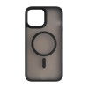Чохол with MagSafe для iPhone 15 з металевими кнопками black matte