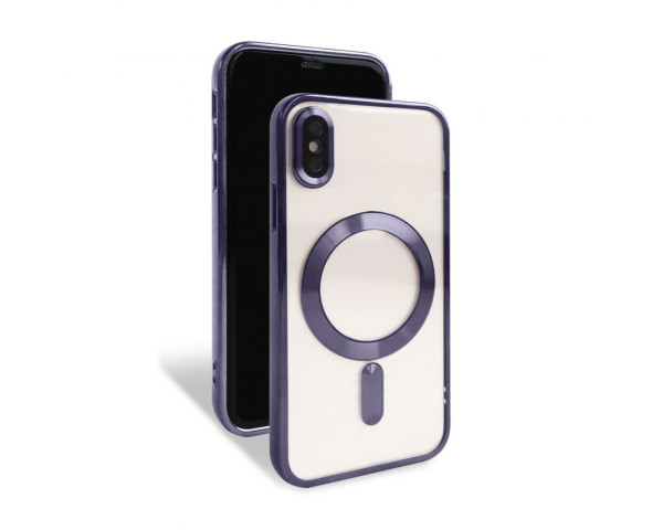 Чохол with MagSafe для iPhone X/XS (02) violet