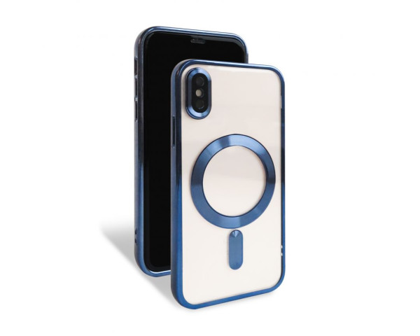 Чохол with MagSafe для iPhone X/XS (04) blue