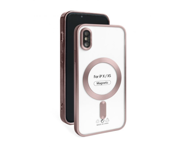 Чохол з функцією MagSafe для Apple iPhone X, Xs pink matte