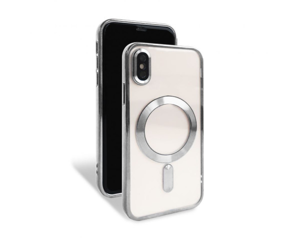 Чохол with MagSafe для iPhone X/XS (10) silver