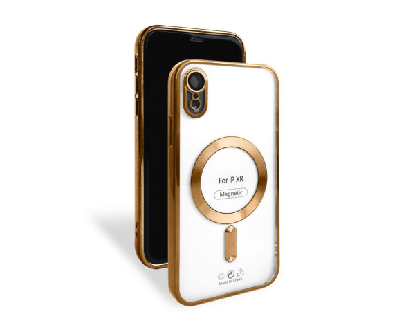 Чехол с функцией MagSafe для Apple iPhone Xr gold (3)