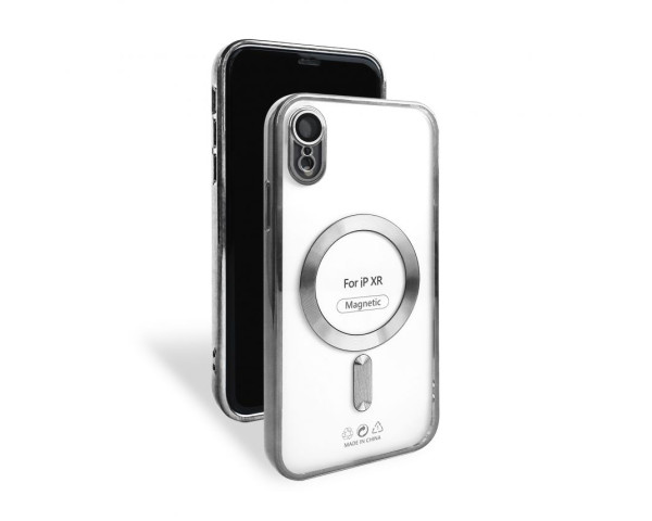 Чехол с функцией MagSafe для Apple iPhone Xr silver (10)
