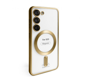 Чехол с функцией MagSafe для Samsung Galaxy S23/S911 (2023) gold (03)