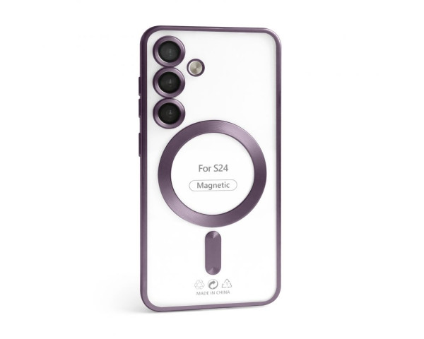 Чехол с функцией MagSafe для Samsung Galaxy S24/S921 (2024), S25/S931 (2025) violet (02) матовый