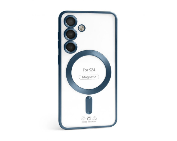 Чохол with MagSafe для Samsung S24/S25 (07) dark blue matte