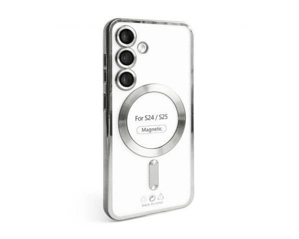 Чехол с функцией MagSafe для Samsung Galaxy S24/S921 (2024), S25/S931 (2025) silver (10)
