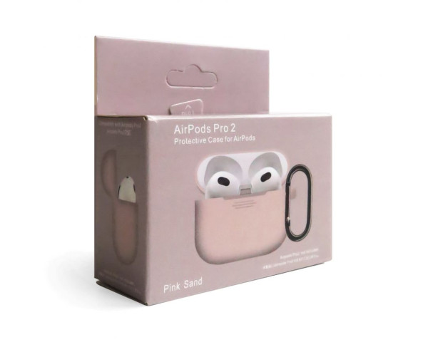 Чохол для AirPods Pro 2 slim (02) pink sand_нюд