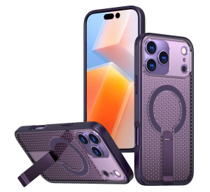 Чохол з MagSafe AeroCool для Apple iPhone 17 з підставкою purple (03)