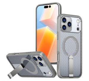 Чохол з MagSafe AeroCool для Apple iPhone 17 Air з підставкою grey (04)