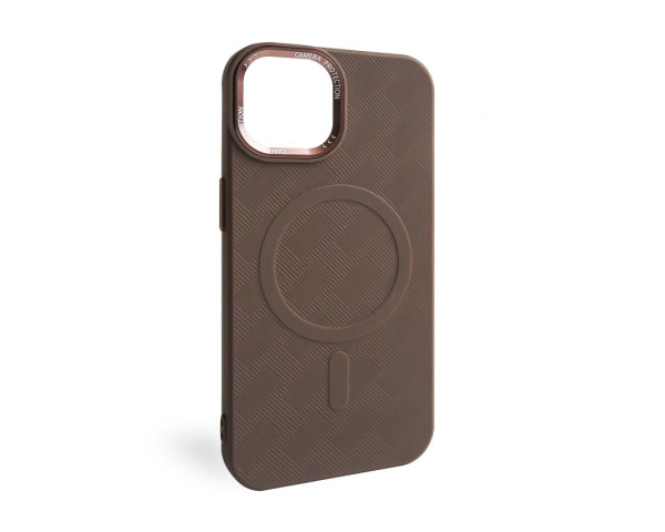 Чехол с функцией MagSafe Textured для Apple iPhone 13 brown (02)