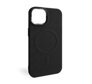 Чохол з функцією MagSafe Textured для Apple iPhone 13 black (03)