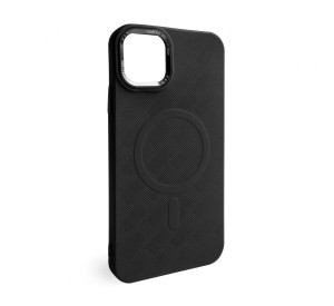 Чохол з функцією MagSafe Textured для Apple iPhone 13 Pro Max black (03)