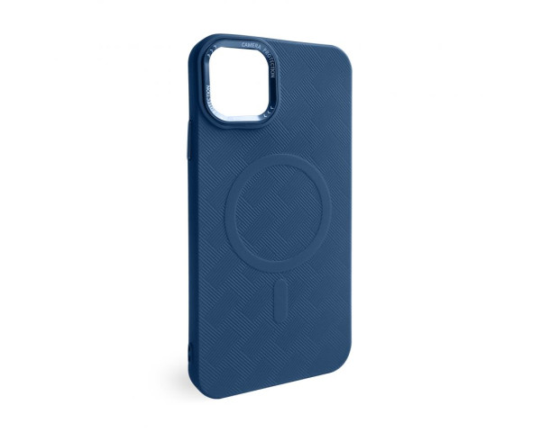 Чехол с функцией MagSafe Textured для Apple iPhone 13 Pro Max blue (05)