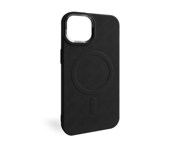 Чехол с функцией MagSafe Textured для Apple iPhone 14 black (03)
