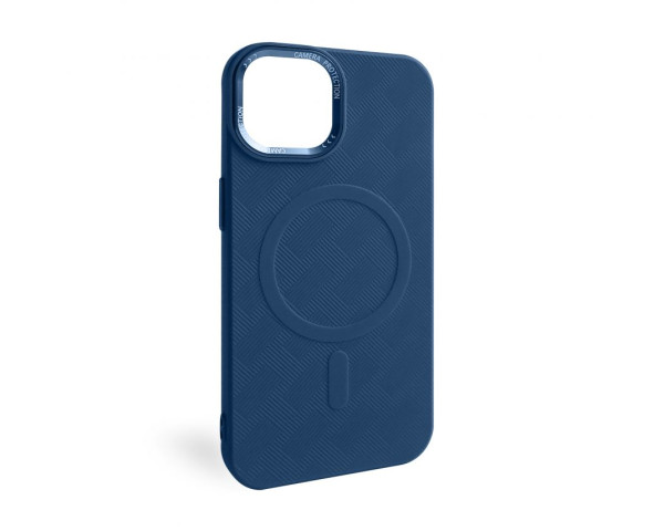 Чехол с функцией MagSafe Textured для Apple iPhone 14 blue (05)
