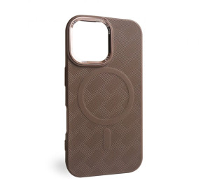 Чохол з функцією MagSafe Textured для Apple iPhone 16 brown (02)