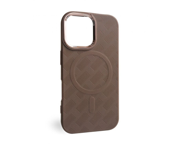 Чохол з функцією MagSafe Textured для Apple iPhone 16 brown (02)