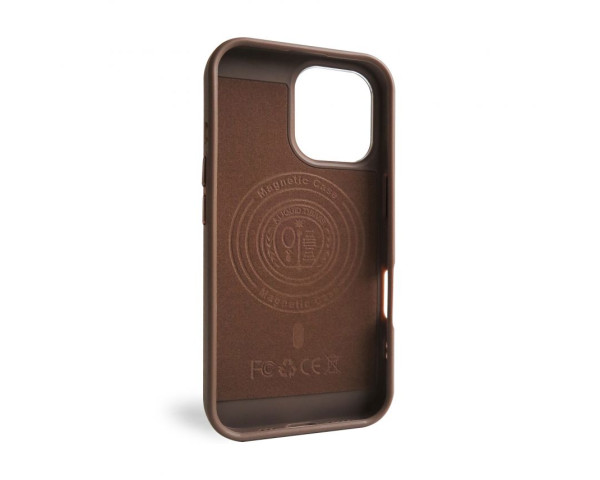 Чохол з функцією MagSafe Textured для Apple iPhone 16 brown (02)